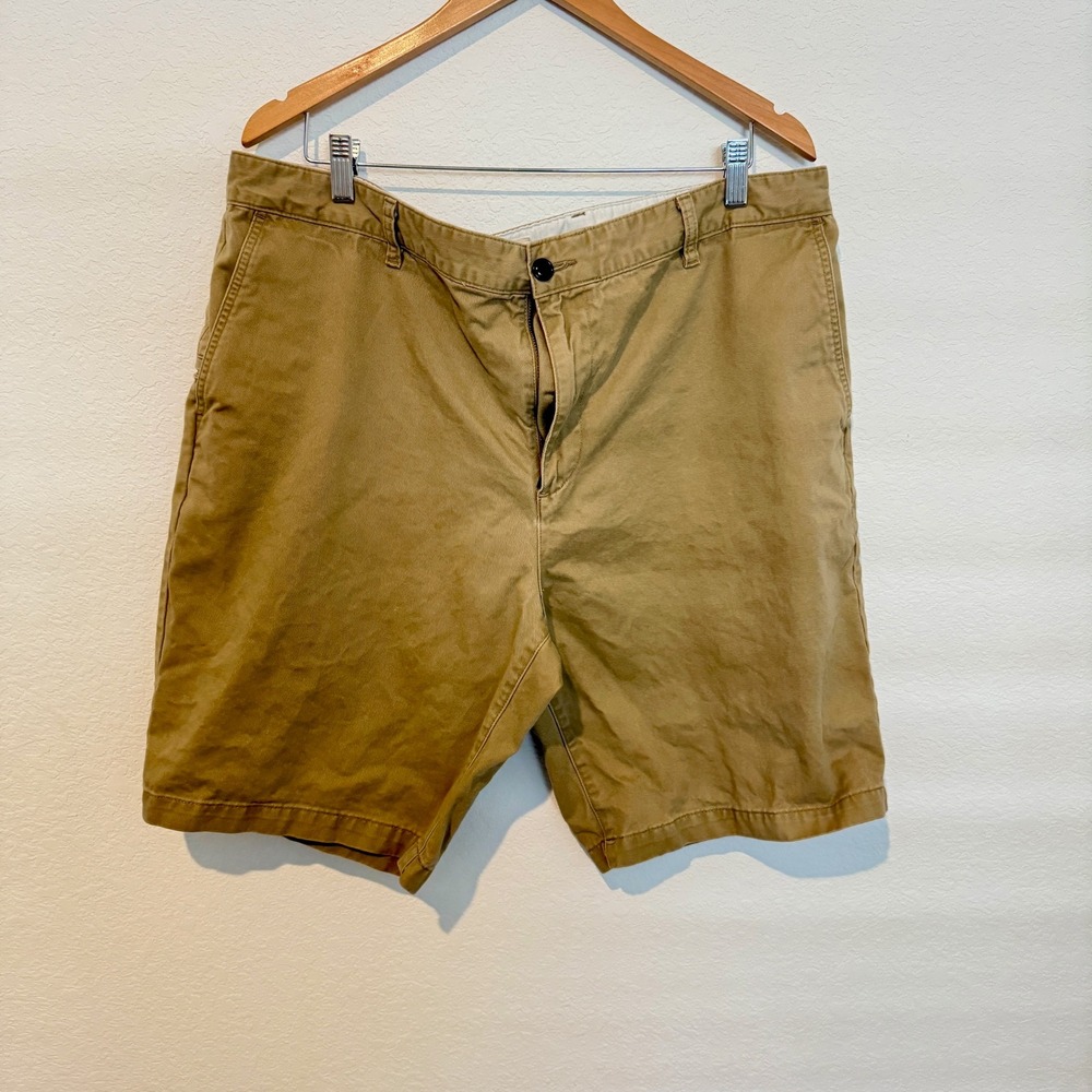Dockers Chino Shorts Mens 40 Khaki Tan Excellent Cotton Twill Casual Summer